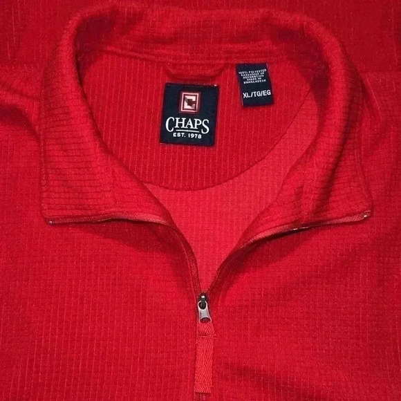 Chaps Men’s Red Pullover F7 - Picture 3 of 6